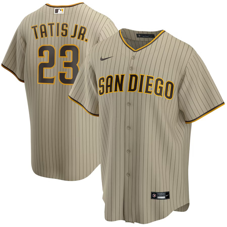CASACA SAN DIEGO PADRES MLB TATIS JR 23 CAFÉ VERSIÓN FAN