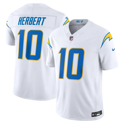 NFL LOS ÁNGELES CHARGERS BLANCA  “HERBERT 10” ON FIELD