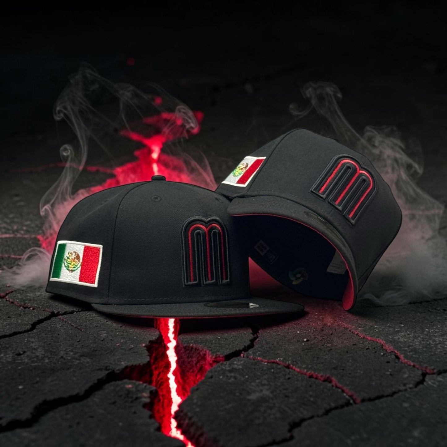 Gorra México rojo y negro