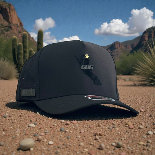 GORRA PLACA PENÍNSULA BAJA CALIFORNIA “686” MEXICALI FULL BLACK MICROPERFORADA