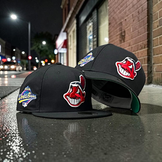 INDIOS DE CLEVELAND CHIEF WAHOO LOGO RETRO NEGRO