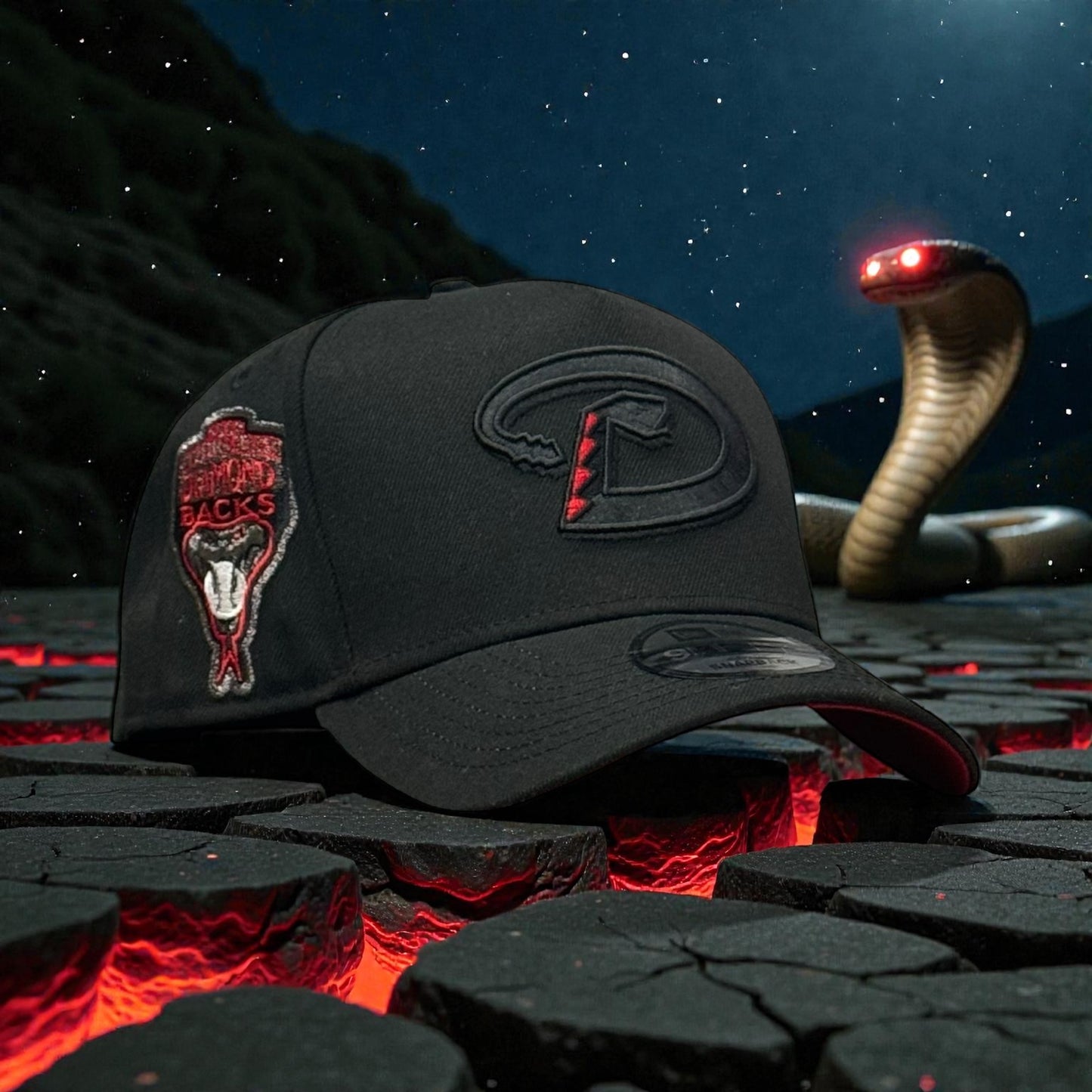 ARIZONA DIAMONDBACKS BLACKOUT UV ROJO A-FRAME AJUSTABLE