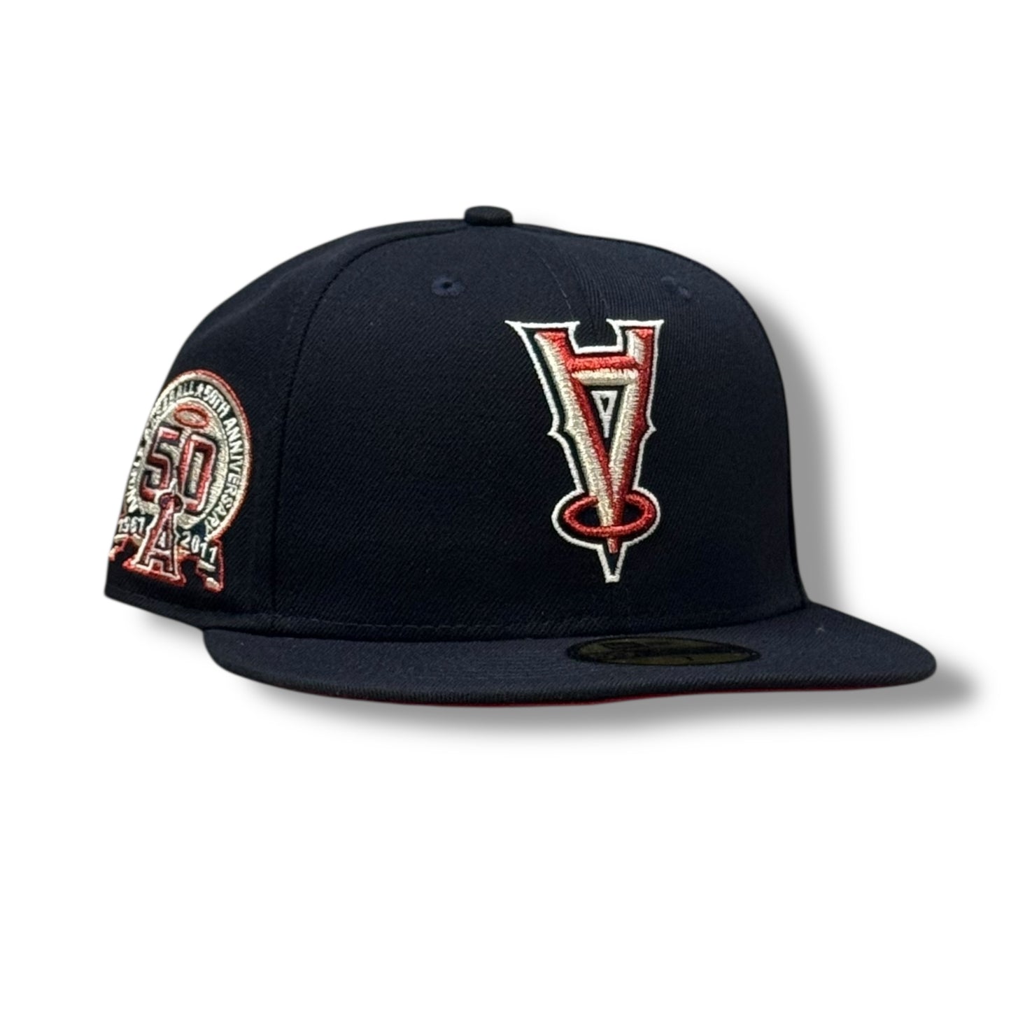 ANAHEIM ANGELS UPSIDE DOWN LOGO 50 ANNIVERSARY EXCLUSIVA