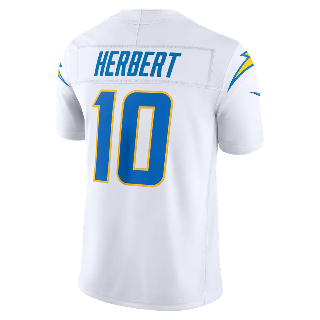 NFL LOS ÁNGELES CHARGERS BLANCA  “HERBERT 10” ON FIELD