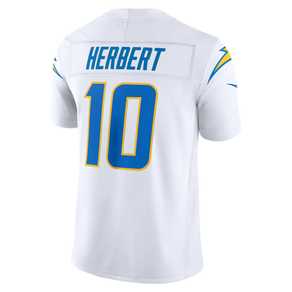 NFL LOS ÁNGELES CHARGERS BLANCA  “HERBERT 10” ON FIELD