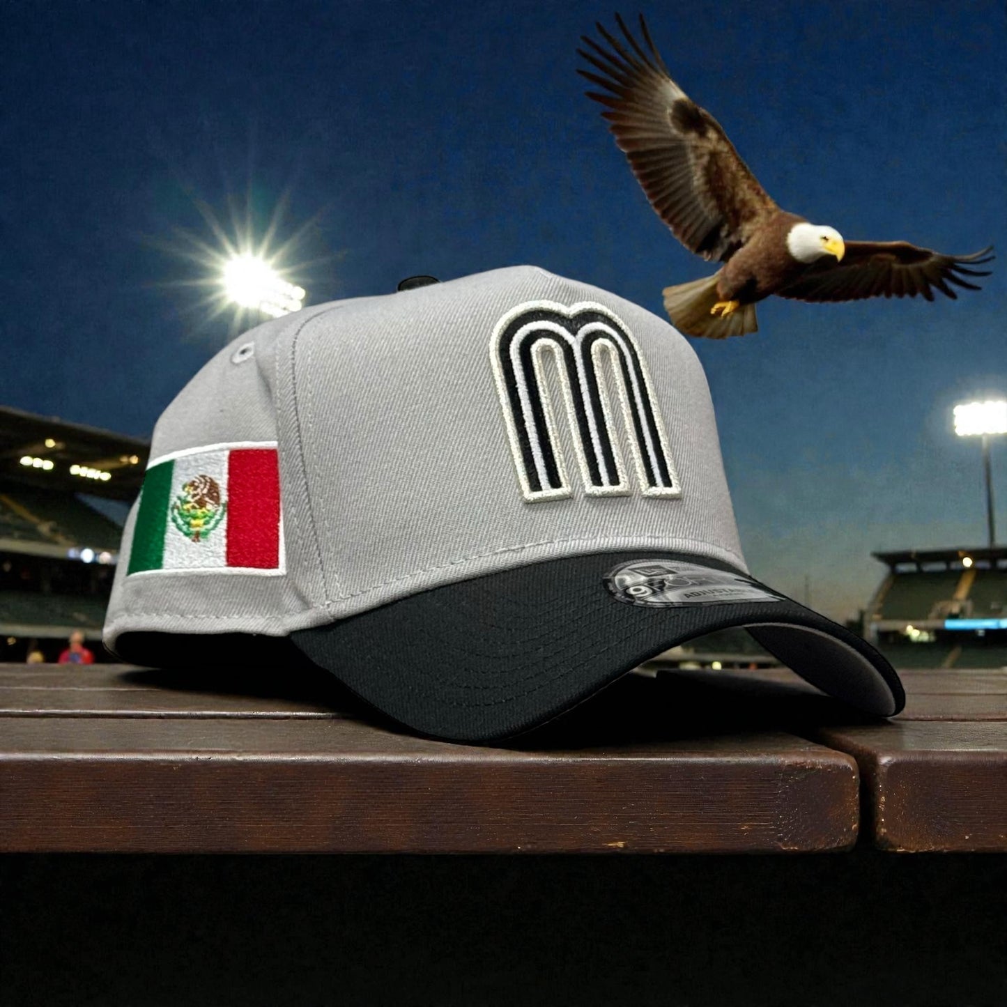 MÉXICO 2026 WBC GRIS Y NEGRO 9FORTY AJUSTABLE