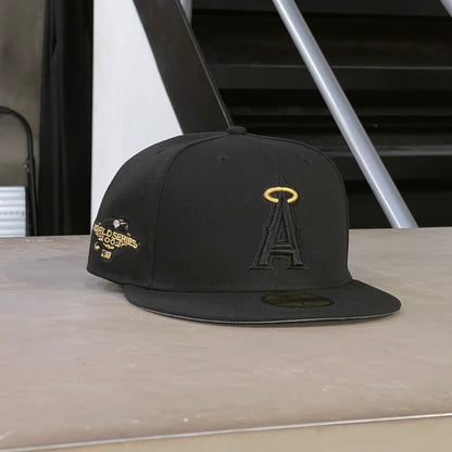 ANAHEIM ANGELS 2002 WORLD SERIES NEGRO Y DORADO EXCLUSIVA