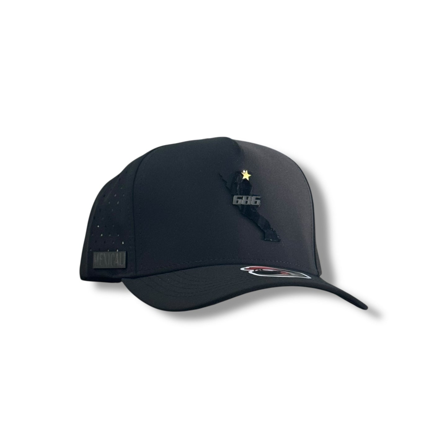 GORRA PLACA PENÍNSULA BAJA CALIFORNIA “686” MEXICALI FULL BLACK MICROPERFORADA
