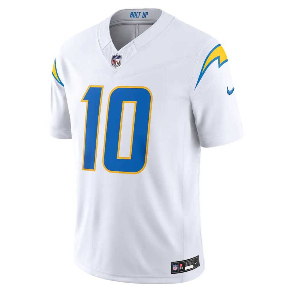 NFL LOS ÁNGELES CHARGERS BLANCA  “HERBERT 10” ON FIELD