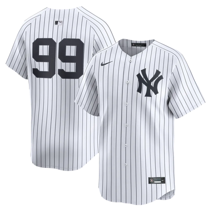 CASACA YANKEES 99 AARÓN JUDGE BLANCA RAYAS NEGRAS VERSIÓN FAN