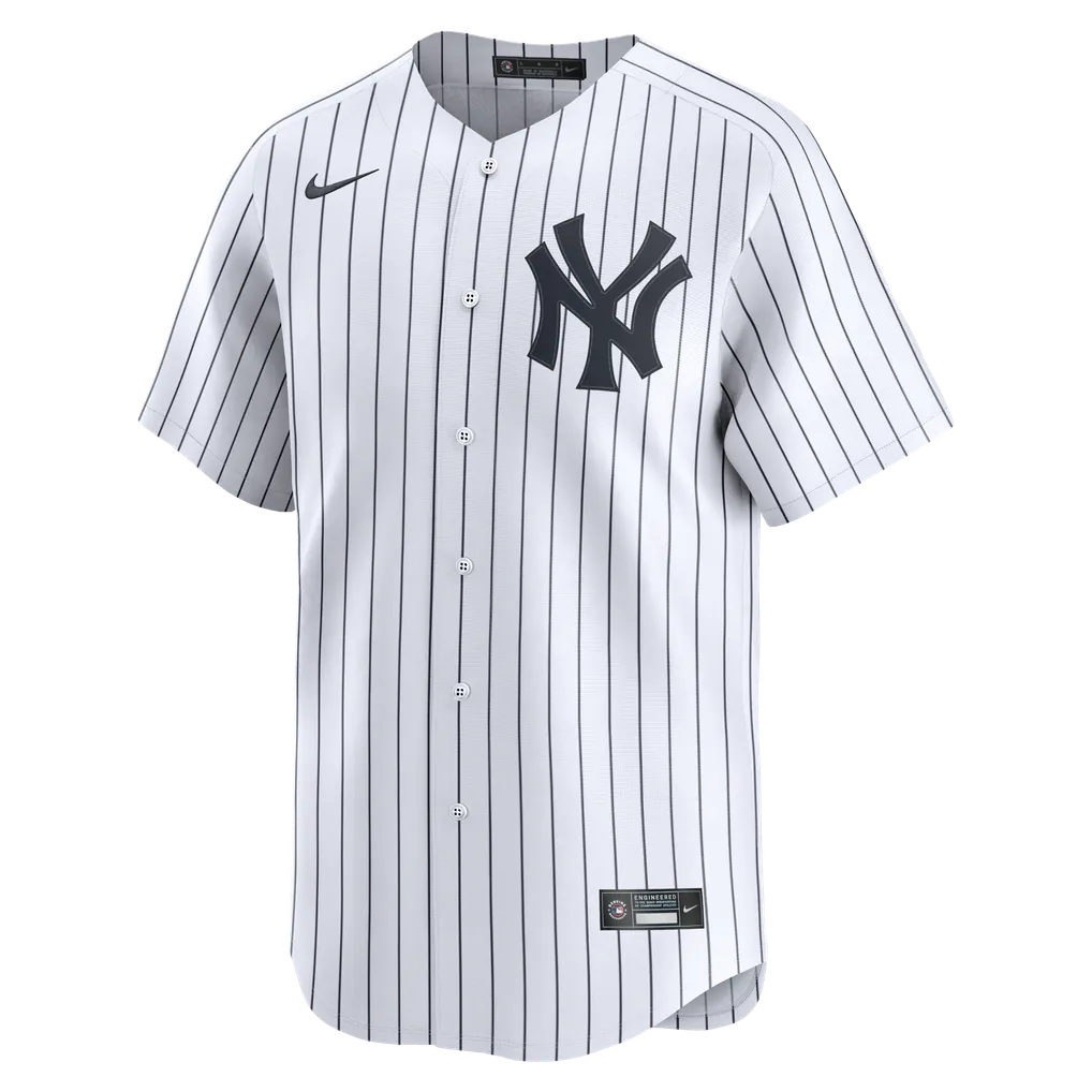 CASACA YANKEES 99 AARÓN JUDGE BLANCA RAYAS NEGRAS VERSIÓN FAN