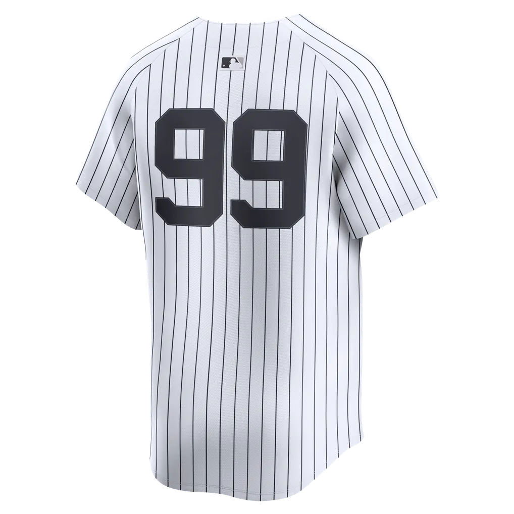 CASACA YANKEES 99 AARÓN JUDGE BLANCA RAYAS NEGRAS VERSIÓN FAN