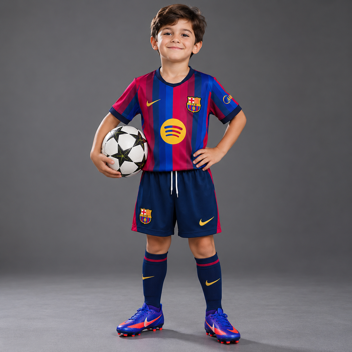 JERSEY BARCELONA LOCAL “LAMINE YAMAL 10” PARA NIÑO (incluye short)