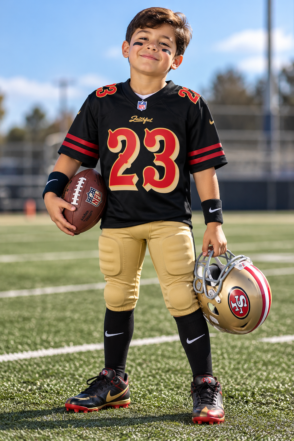 JERSEY SAN FRANCISCO 49ERS NEGRA “McCAFFREY” PARA NIÑO